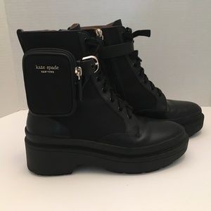 Kate Spade Winona Combat or Moto Boots size 8B Platform Rubber Sole